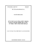 Luận văn Thạc sĩ Luật Hiến pháp và Luật Hành chính: Xử lý kỷ luật công chức trong cơ quan hành chính nhà nước - từ thực tiễn tỉnh Ninh Thuận