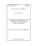 Luận văn Thạc sĩ Tài chính Ngân hàng: Chất lượng cho vay doanh nghiệp xây lắp tại Ngân hàng TMCP Đầu tư và Phát triển Việt Nam – Chi nhánh Quảng Bình