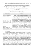 A learning-centred approach to teaching linguistic knowledge: Teachers’ perception of teaching periods 1 and 2(/3) in the new English curriculum for secondary schools in Vietnam