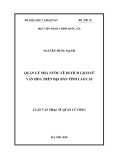 Luận văn Thạc sĩ Quản lý công: Quản lý nhà nước về di tích lịch sử văn hóa trên địa bàn tỉnh Lào Cai