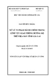 Tóm tắt Luận văn Thạc sĩ Quản lý công: Xử lý vi phạm hành chính trong lĩnh vực giao thông đường bộ trên địa bàn tỉnh Gia Lai