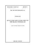 Luận văn Thạc sĩ Quản lý công: Quản lý nhà nước về chất thải y tế trên địa bàn tỉnh Đắk Lắk