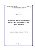 Luận văn Thạc sĩ Quản lý công: Quản lý nhà nước về di tích lịch sử văn hóa trên địa bàn quận Ba Đình, thành phố Hà Nội