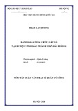 Tóm tắt Luận văn Thạc sĩ Quản lý công: Đánh giá công chức cấp xã tại huyện Vĩnh Bảo Thành phố Hải Phòng