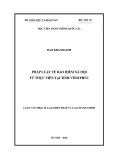 Luận văn Thạc sĩ Luật Hiến Pháp và Luật Hành chính: Pháp luật về bảo hiểm xã hội - từ thực tiễn tỉnh Vĩnh Phúc