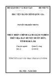 Tóm tắt Luận văn Thạc sĩ Quản lý công: Thực hiện chính sách giảm nghèo trên địa bàn huyện Buôn Đôn, tỉnh Đắk Lắk