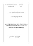 Tóm tắt Luận văn Thạc sĩ Quản lý công: Quản trị nội bộ hoạt động của Văn phòng Hội đồng nhân dân và Ủy ban nhân dân huyện Cư Jút, tỉnh Đắk Nôn