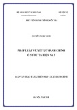 Luận văn Thạc sĩ Luật Hiến pháp và Luật Hành chính: Pháp luật về xét xử hành chính ở nước ta hiện nay