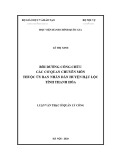 Luận văn Thạc sĩ Quản lý công: Bồi dưỡng công chức các cơ quan chuyên môn thuộc Ủy ban nhân dân huyện Hậu Lộc, tỉnh Thanh Hóa