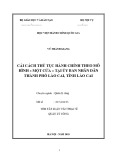 Tóm tắt Luận văn Thạc sĩ Quản lý công: Cải cách thủ tục hành chính theo mô hình Một cửa tại Uỷ ban nhân dân thành phố Lào Cai, tỉnh Lào Cai