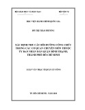 Luận văn Thạc sĩ Quản lý công: Xác định nhu cầu bồi dưỡng công chức trong các cơ quan chuyên môn thuộc UBND Quận Bình Thạnh Thành phố Hồ Chí Minh