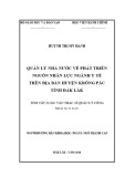 Tóm tắt Luận văn Thạc sĩ Quản lý công: Quản lý nhà nước về phát triển nguồn nhân lực ngành y tế trên địa bàn huyện Krông Pắc, tỉnh Đắk Lắk