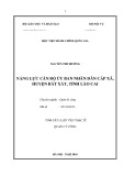 Tóm tắt Luận văn Thạc sĩ Quản lý công: Năng lực cán bộ Ủy ban nhân dân cấp xã, huyện Bát Xát, tỉnh Lào Cai