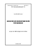 Luận án Tiến sĩ Quản lý công: Giáo dục pháp luật cho đội ngũ thanh tra viên ở Việt Nam hiện nay