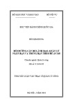 Tóm tắt Luận văn Thạc sĩ Quản lý công: Bồi dưỡng cán bộ lãnh đạo, quản lý ngắn hạn và trung hạn theo Đề án 165