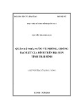 Luận văn Thạc sĩ Quản lý công: Quản lý nhà nước về phòng, chống bạo lực gia đình trên địa bàn tỉnh Thái Bình