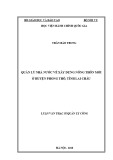 Luận văn Thạc sĩ Quản lý công: Quản lý nhà nước về xây dựng nông thôn mới ở huyện Phong Thổ, tỉnh Lai Châu