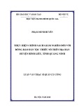 Luận văn Thạc sĩ Quản lý công: Thực hiện chính sách giảm nghèo đối với đồng bào dân tộc thiểu số trên địa bàn huyện Bình Liêu, tỉnh Quảng Ninh