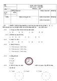 Đề thi học kì 2 môn Toán lớp 1 năm 2019-2020 có đáp án - Trường Tiểu học Trần Quang Cơ