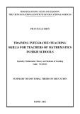 Summary of Doctoral thesis on Education: Training integrated teaching skills for teachers of Mathematics in high schools