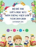 Bộ đề thi giữa học kì 2 môn Tiếng Việt lớp 2 năm 2019-2020 có đáp án