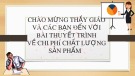 Bài thuyết trình môn Quản trị chất lượng: Chi phí chất lượng sản phẩm