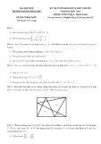 Đề thi vào lớp 10 chuyên Toán năm 2020-2021 - Trường Đại học Khoa học Huế (Vòng 2)