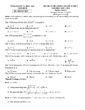 Đề thi vào lớp 10 môn Toán năm 2020-2021 có đáp án - Sở GD&ĐT Nam Định
