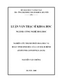 Luận văn Thạc sĩ Khoa học: Nghiên cứu thành phần hoá học và hoạt tính sinh học của cây Bách bệnh (Eurycoma Longifolia Jack)