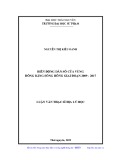 Luận văn Thạc sĩ Địa lý học: Biến động dân số của vùng Đồng bằng sông Hồng giai đoạn 2009-2017