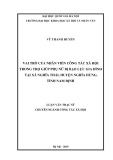 Luận văn thạc sĩ Công tác xã hội: Vai trò của nhân viên công tác xã hội trong trợ giúp phụ nữ bị bạo lực gia đình tại xã Nghĩa Thái, huyện Nghĩa Hưng, tỉnh Nam Định