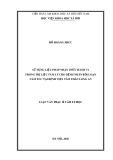 Luận văn Thạc sĩ Tâm lý học: Sử dụng liệu pháp nhận thức hành vi trong trị liệu tâm lý cho bệnh nhân rối loạn cảm xúc tại bệnh viện tâm thần Long An