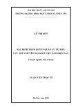 Luận văn Thạc sĩ Lưu trữ học: Xác định thẩm quyền quản lý tài liệu lưu trữ chuyên ngành ở Việt Nam hiện nay