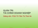 Bài giảng Tài chính doanh nghiệp: Chương 3 - PGS.TS Trần Thị Thái Hà