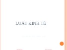 Bài giảng Luật kinh tế - Bài 1: Một số nét khái quát về Luật kinh tế.