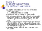 Bài giảng Triết học - Chương 3: Sự ra đời và phát triển của Triết học Marx-Lenin