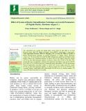 Effect of system of barley intensification technique on growth parameters of organic barley (Hordeum vulgare L.)