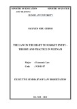 Executive summary of Law dissertation Economic law: The law on the right to market entry – Theory and practice in Vietnam