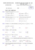 Đề thi học kì 2 môn Toán lớp 12 năm 2019-2020 – Trường THPT Phú Lương
