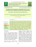 Development and standardization of knowledge scale on use and operation of icts in agriculture and allied areas by rural women