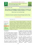 Effect of plant growth regulators and micronutrients on vegetative and flowering characters of gladiolus (Gladiolus grandiflorus L.) cv. Novalux