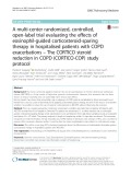 A multi-center randomized, controlled, open-label trial evaluating the effects of eosinophil-guided corticosteroid-sparing therapy in hospitalised patients with COPD exacerbations – The CORTICO steroid reduction in COPD (CORTICO-COP) study protocol