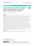 Severe community-acquired pneumonia in general medical wards: Outcomes and impact of initial antibiotic selection