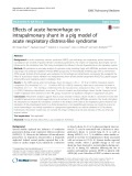 Effects of acute hemorrhage on intrapulmonary shunt in a pig model of acute respiratory distress-like syndrome