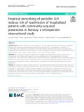 Empirical prescribing of penicillin G/V reduces risk of readmission of hospitalized patients with community-acquired pneumonia in Norway: A retrospective observational study