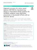Diagnostic accuracy of a velcro sound detector (VECTOR) for interstitial lung disease in rheumatoid arthritis patients: The InSPIRAtE validation study (INterStitial pneumonia in rheumatoid ArThritis with an electronic device)
