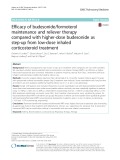 Efficacy of budesonide/formoterol maintenance and reliever therapy compared with higher-dose budesonide as step-up from low-dose inhaled corticosteroid treatment