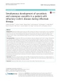 Simultaneous development of sarcoidosis and cutaneous vasculitis in a patient with refractory Crohn’s disease during infliximab therapy