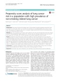 Propensity score analysis of lung cancer risk in a population with high prevalence of non-smoking related lung cancer