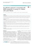 Air pollution exposure is associated with MRSA acquisition in young U.S. children with cystic fibrosis
